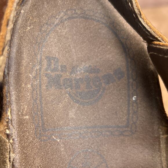 Vintage 90s Dr. Martens Fisherman Sandals Brown Leather Buckle Chunky Men's 12 - Picture 8 of 16